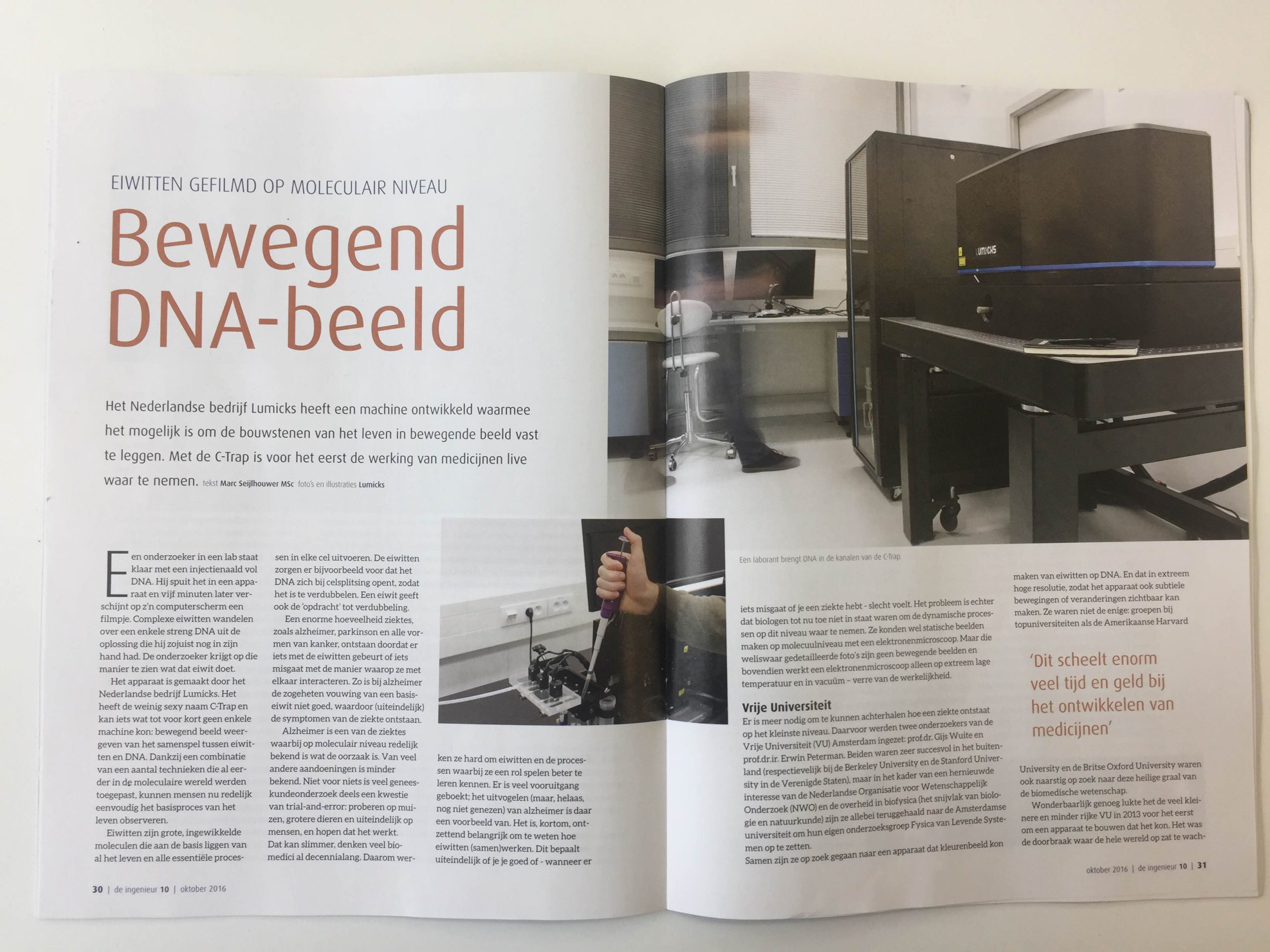de-ingenieur-newsitem-optical-tweezers-fluorescence-microscopy