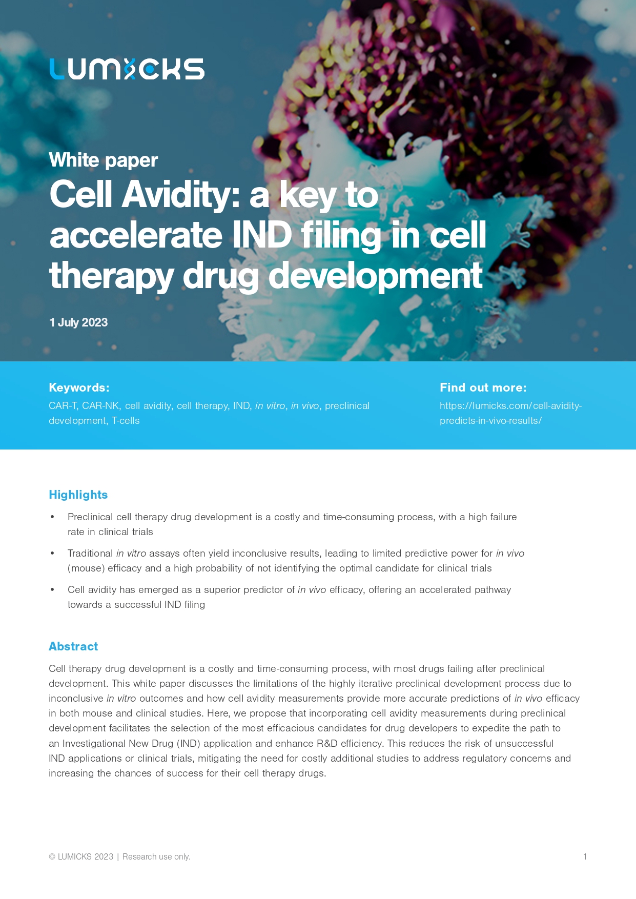 White Paper IND Filing